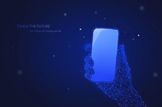 智能手机触摸科技未来应用科技海报智能手机