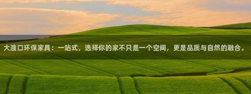 杏耀代理主管qq：大渡口环保家具：一站式，选择你的家不只是一